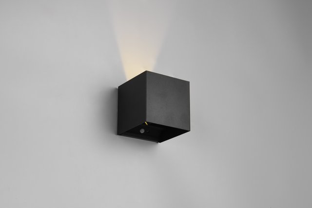 Talent LED oppladbar vegglampe IP44 10cm sort 4
