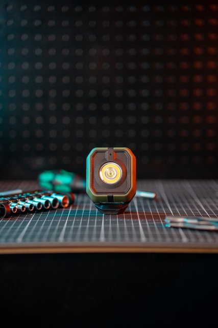 Power mini LED oppladbar arbeidslampe IP65 grønn 2