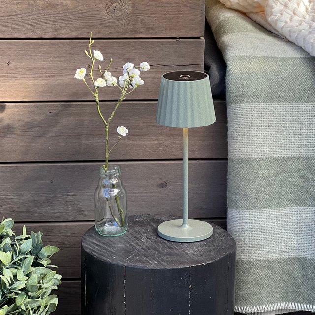 Juli LED oppladbar utelampe bord IP65 29cm grønn 2