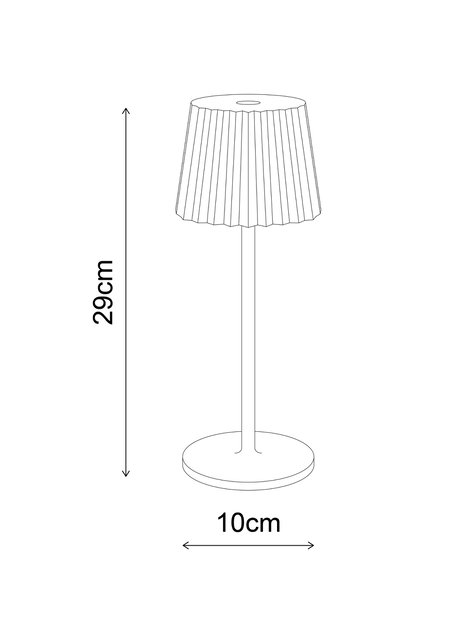 Juli LED oppladbar utelampe bord IP65 29cm beige, bilde 10 av 10