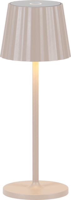 Juli LED oppladbar utelampe bord IP65 29cm beige, bilde 9 av 10