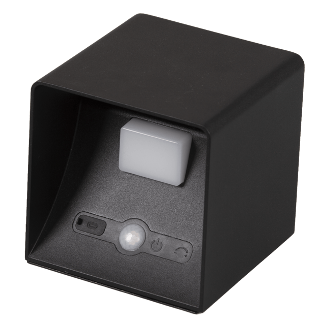 LuxeCharge LED oppladbar utelampe vegg IP54 10cm sort 4