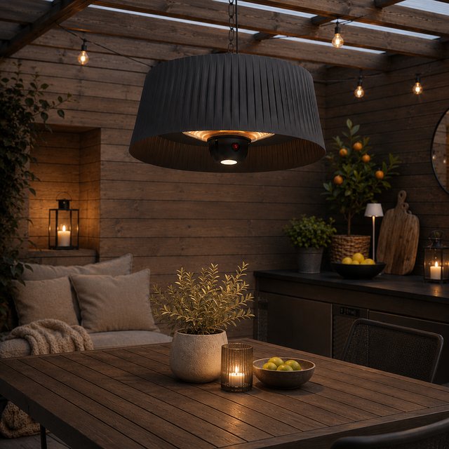 Terrassevarmer Oslo takmodell IP24 1800W 60cm sort