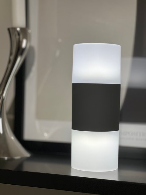 Iver LED batteridrevet utelampe bord IP44 16,6cm grå 3