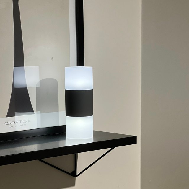 Iver LED batteridrevet utelampe bord IP44 16,6cm grå 2