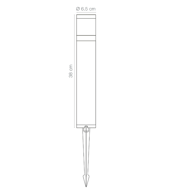 Polly utelampe stolpe IP65 38cm sort 4