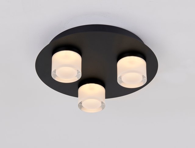 Vilmer LED plafond baderomslampe IP21 32cm sort, bilde 2 av 2