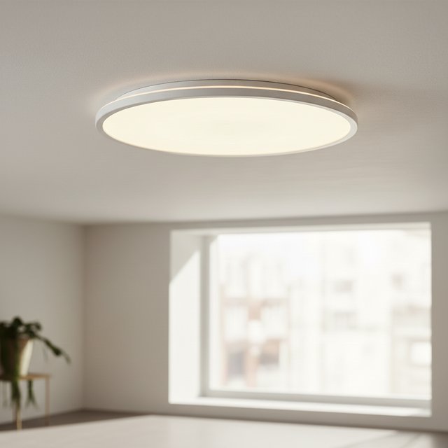 Slim LED plafond taklampe IP44 42cm hvit 1