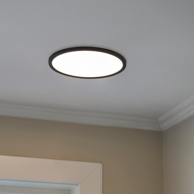 Cally LED plafond baderomslampe IP44 24cm sort 1