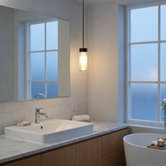 Clara LED pendel baderomslampe IP44 12cm klar, bilde 2 av 5