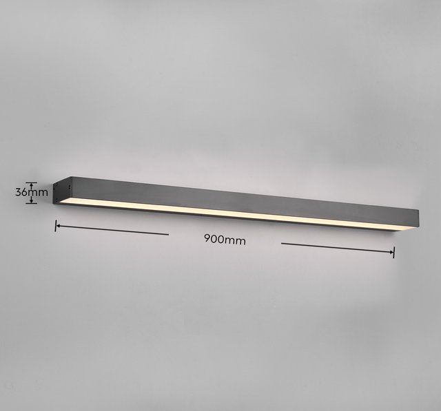 Rocco LED vegg baderomslampe IP44 90cm sort 2