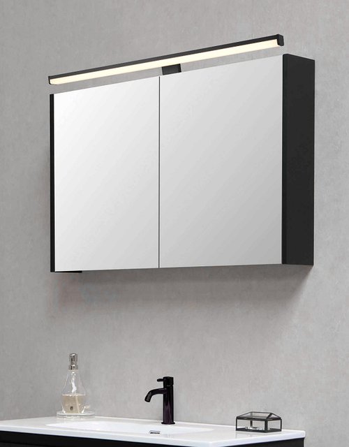 Lino LED vegg baderomslampe IP44 60cm sort 2