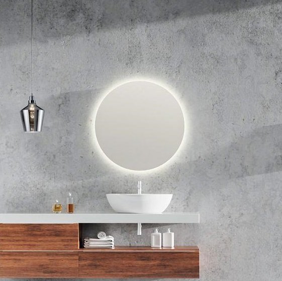 Luna speil med LED lys baderom IP44 60cm 1