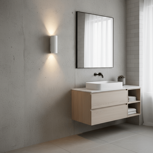 Cascade II vegg baderomslampe IP65 21cm hvit, bilde 1 av 4