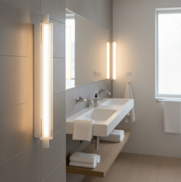 Clara vegg baderomslampe IP65 62cm hvit, bilde 1 av 3
