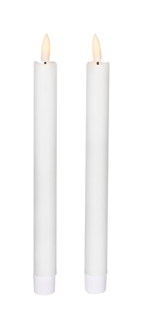 Lun kronelys LED 2pk. hvit 3