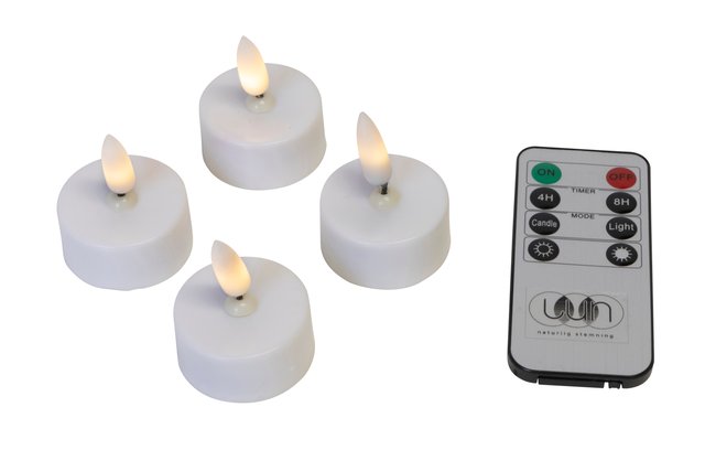 Lun telys LED 4pk. hvit, bilde 2 av 2