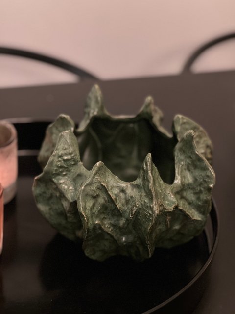 Potte keramikk 19cm grønn 2