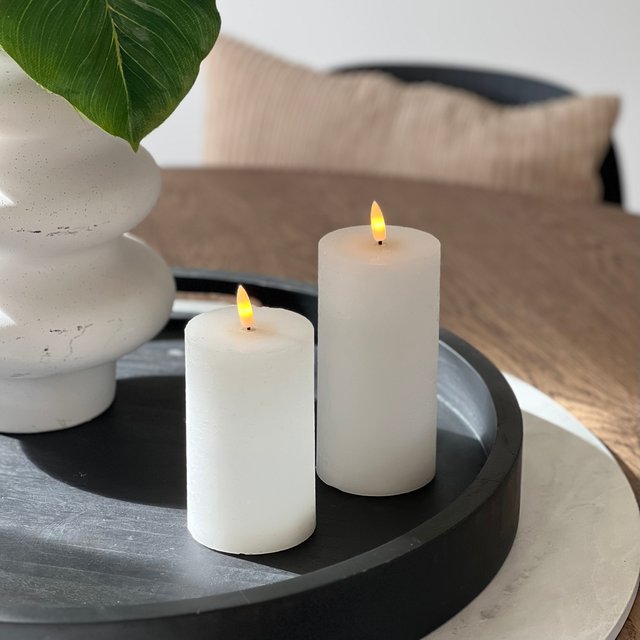 Lun kubbelys rustikk LED 15cm hvit, bilde 1 av 3