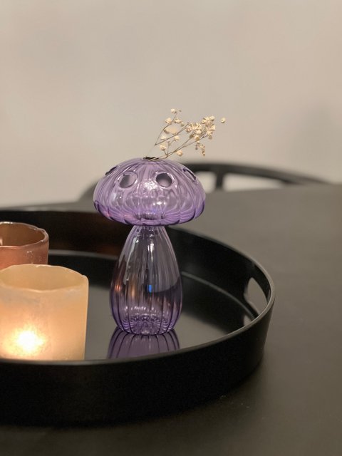 Sopp vase 15cm lilla 2