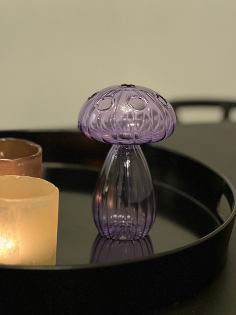 Sopp vase 15cm lilla 4