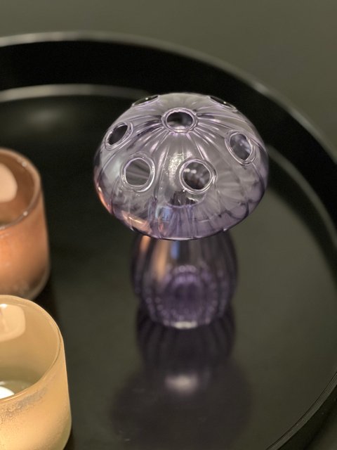 Sopp vase 15cm lilla 3