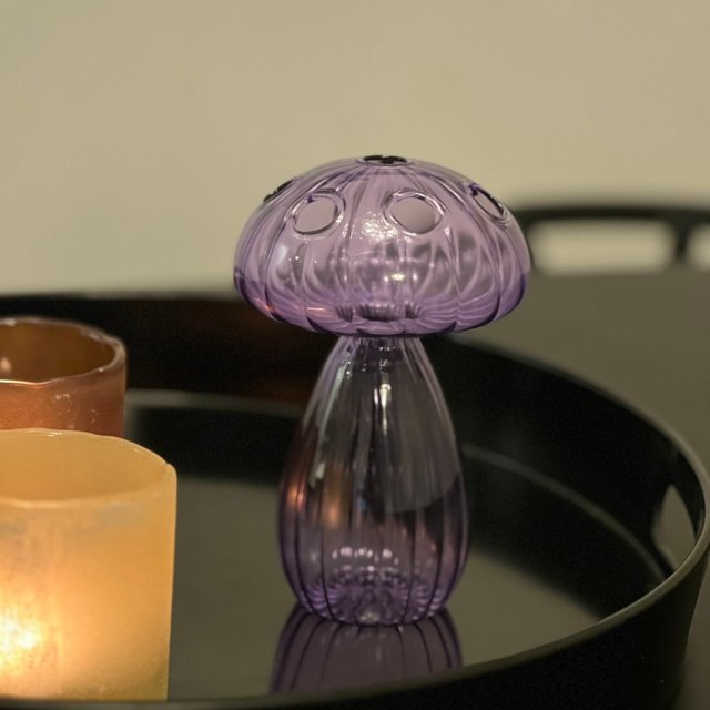 Sopp vase 15cm lilla 1