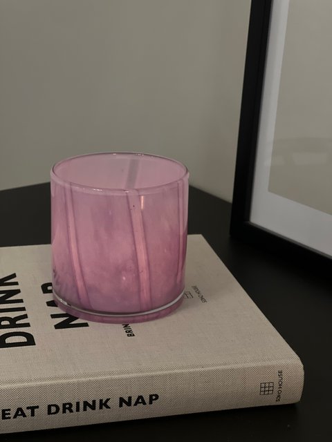 Lysglass 10cm lilla 3
