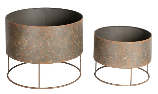 Blomsterpotte 34 cm rust 4