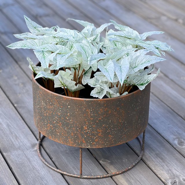 Blomsterpotte 34 cm rust 1