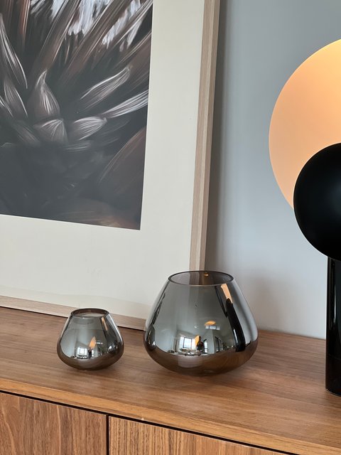 Kelly lykt/vase 10cm smoke 3