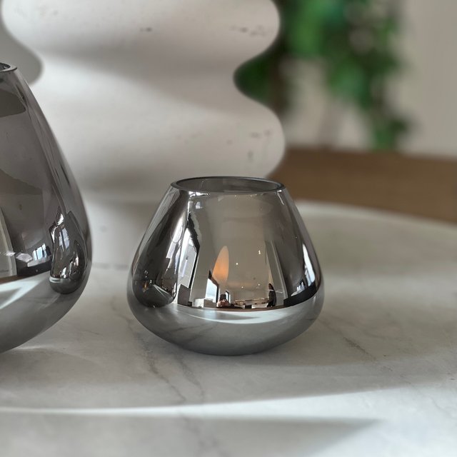 Kelly lykt/vase 10cm smoke 1