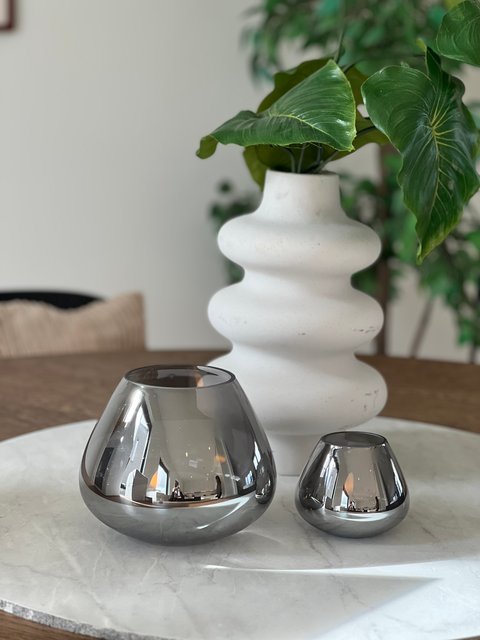 Kelly lykt/vase 10cm smoke 2