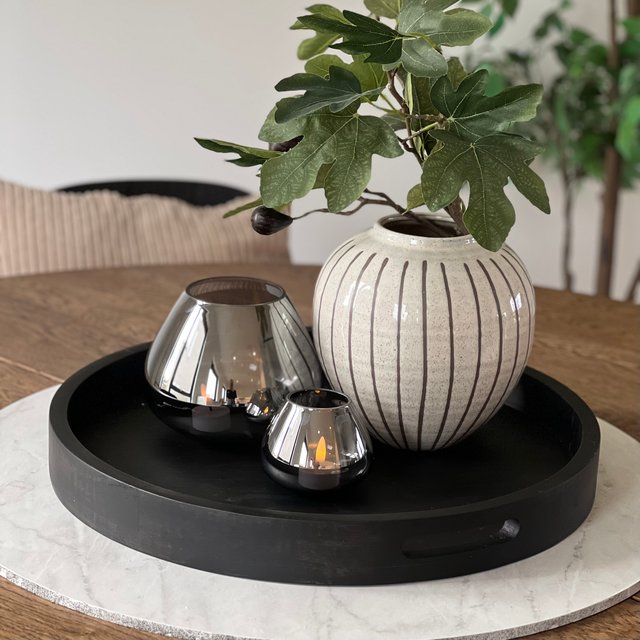 Lysfat i treverk 50cm sort, bilde 1 av 6