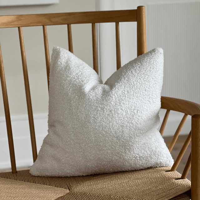 Teddy Boucle putetrekk 45cm hvit 1