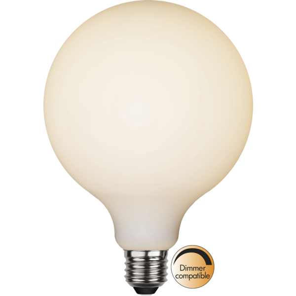 LED E27 globe 12,5cm 5W dimbar hvit, bilde 1 av 2