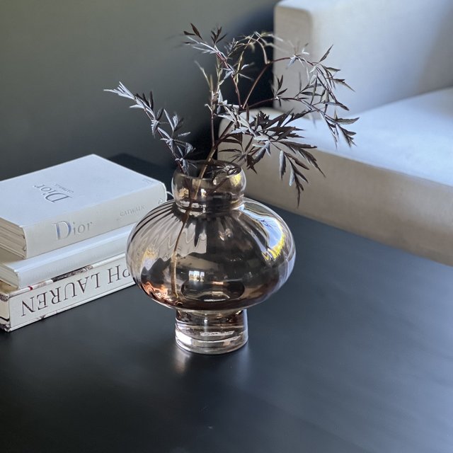 Glassvase 26cm brun 1