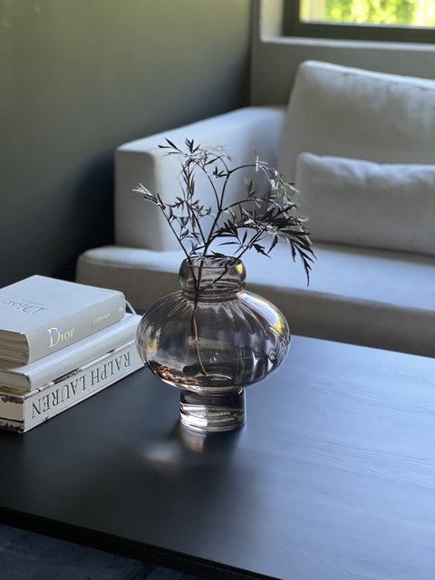 Glassvase 26cm brun 4