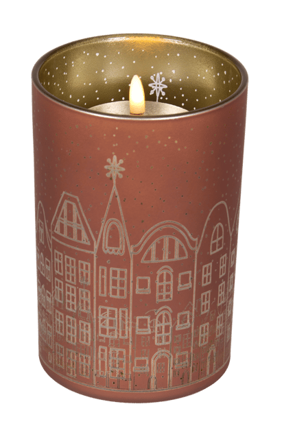 Lysbyen lykt Large 18cm brun 4
