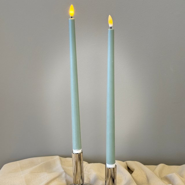 LED Kronelys Long 2pk. grønn 3