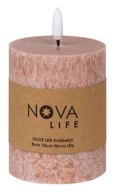 LED Olive kubbelys 10cm brun 4