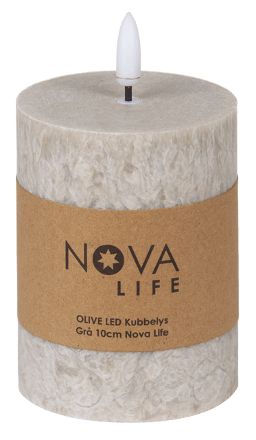 LED Olive kubbelys 10cm grå 4