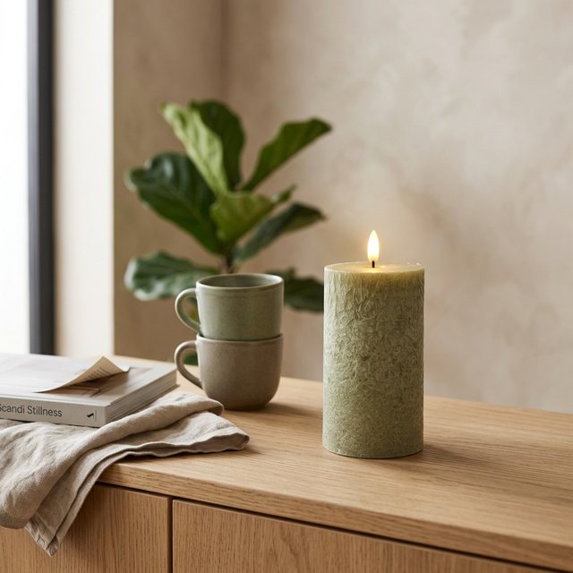 LED Olive kubbelys 13cm grønn 1