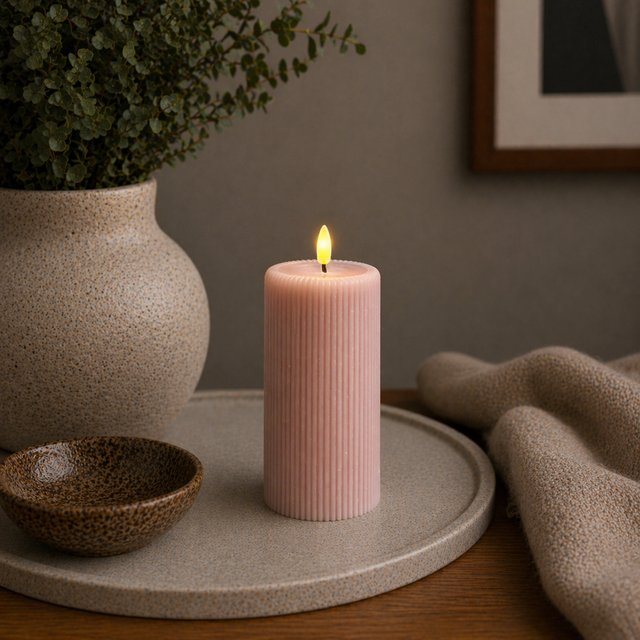 LED Soy kubbelys 15cm rosa 1