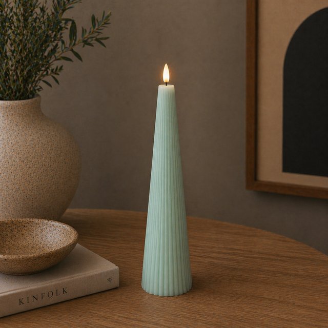 LED Cone kubbelys 27,5cm lys blå 1