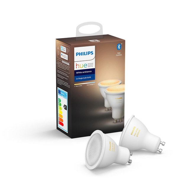 Hue GU10 dimbar 4,2W 2pk. White Ambiance 1
