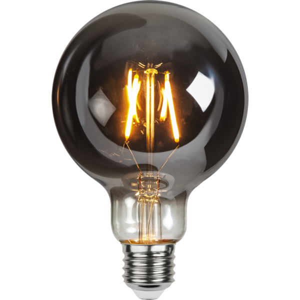 LED E27 globe 9,5cm 1,8W smoke, bilde 1 av 2