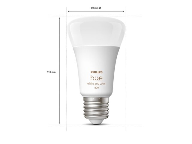 Hue E27 normal dimbar 9W 2pk. Color og White Ambiance 4