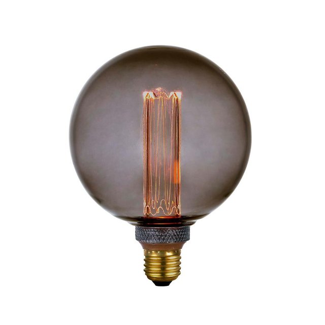 LED E27 globe 12,5cm 3-step dimbar 5W smoke, bilde 1 av 1