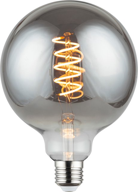 LED E27 globe 12,5cm dimbar 4W 130lm smoke, bilde 1 av 2